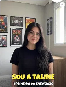 Post: Sou a Taline, treineira do ENEM 2026