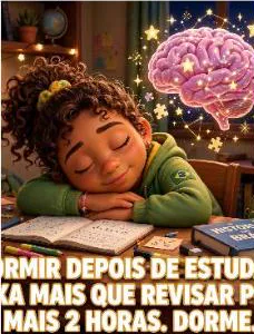 Post sobre dormir depois de estudar